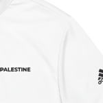 Quarter zip pullover-adidas-Palestine text Embroidered